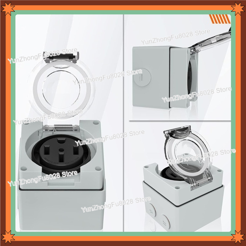 Outdoor Power Receptacle Box - Kotak Stopkontak 50Amp 14-50R 125/250Volt Tahan