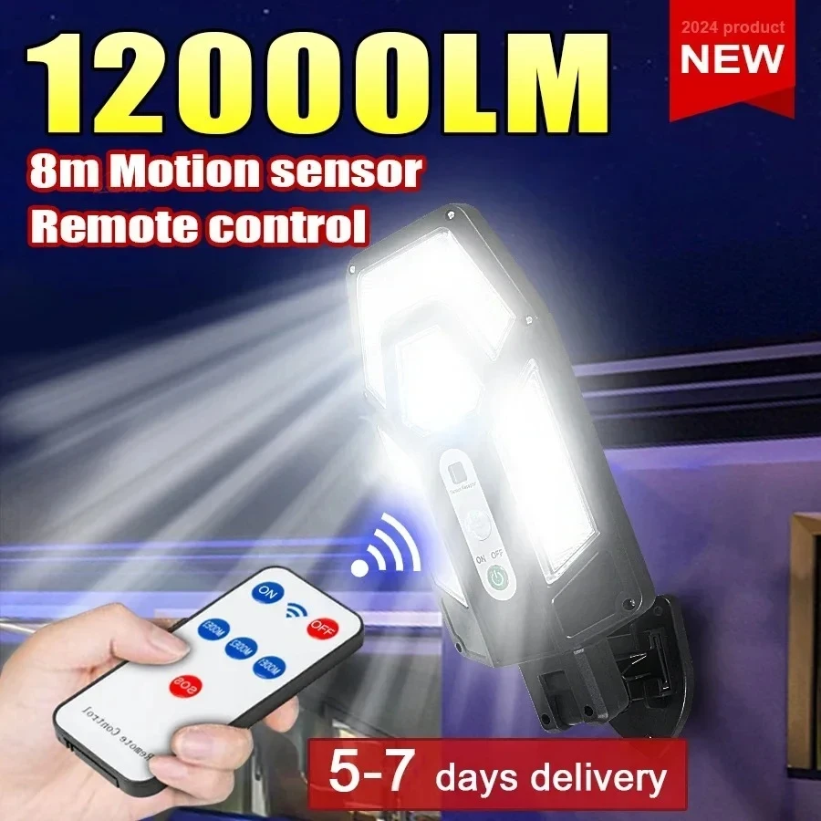 Outdoor Power Outlet Solar - Lampu Dinding Tenaga Surya 12000LM yang