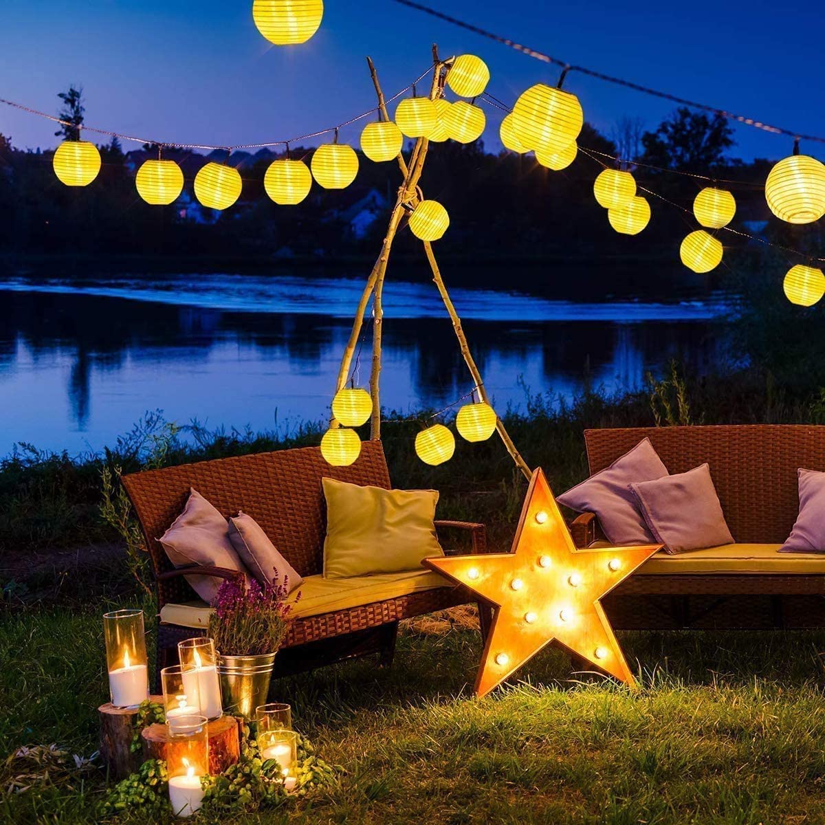 Lampu peri tali tenaga surya,  - Outdoor Power Outlet Solar ulasan dan harga