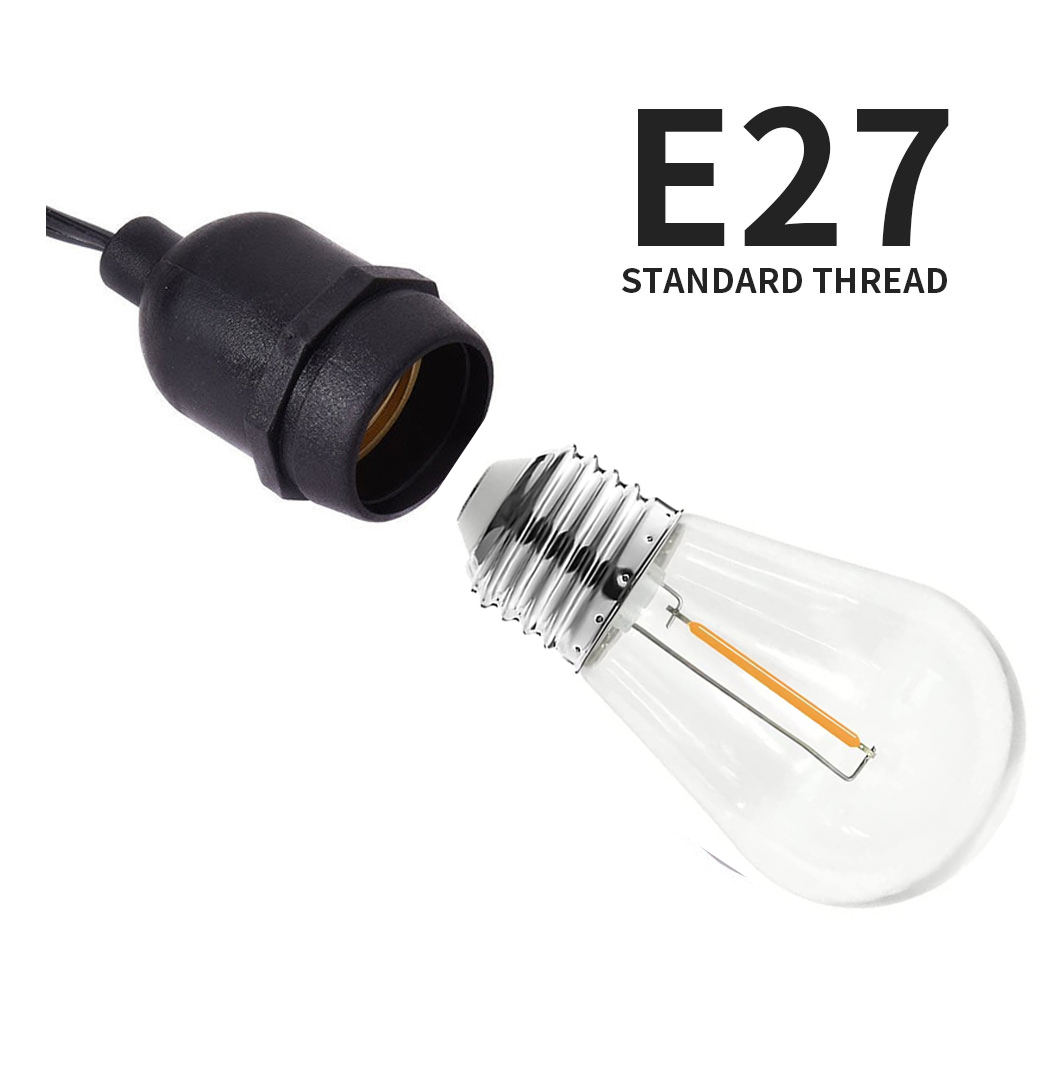 Lampu LED Filamen S14 E27 Baru - Outdoor Power Lead Cover ulasan dan harga