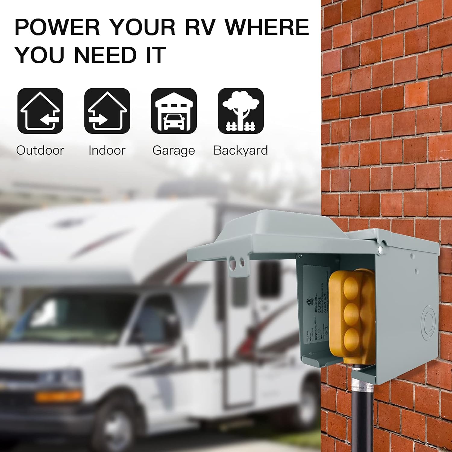 Kotak Outlet daya RV 30/50 Amp - Outdoor Power Receptacle Box ulasan dan harga