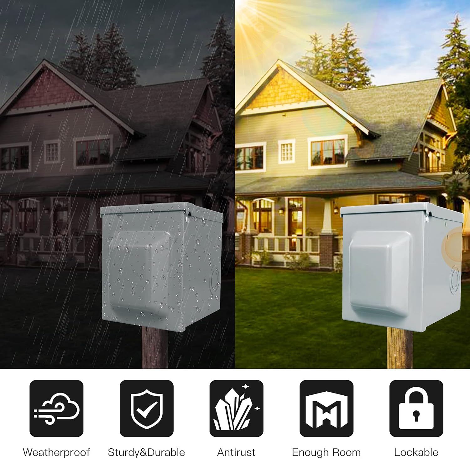 Kotak Outlet daya RV 30/50 Amp - Outdoor Power Receptacle Box ulasan dan harga
